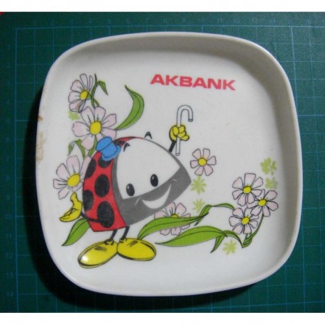 Akbank Old Melamine Plate