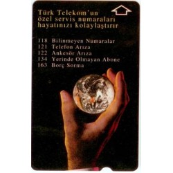 TURK TELEPHONE UNKNOWN NUMBERS PHONE CARD