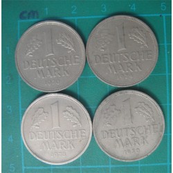 1950-70-74-78 Germany 1 Mark
