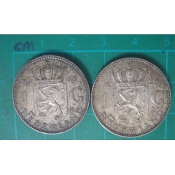 1955 2 Adet Hollanda 1 Gulden