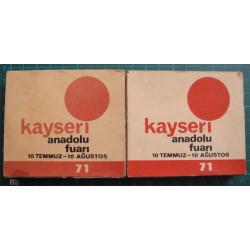 1971 yılı 2 Adet Kayseri Anadolu Fuarı Sigarası_75